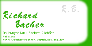 richard bacher business card
